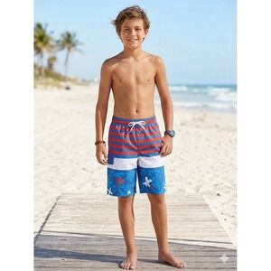 Quiksilver Boys Size 12 Medium Lined Swim Shorts,  Board Shorts Msrp $44 Trunks